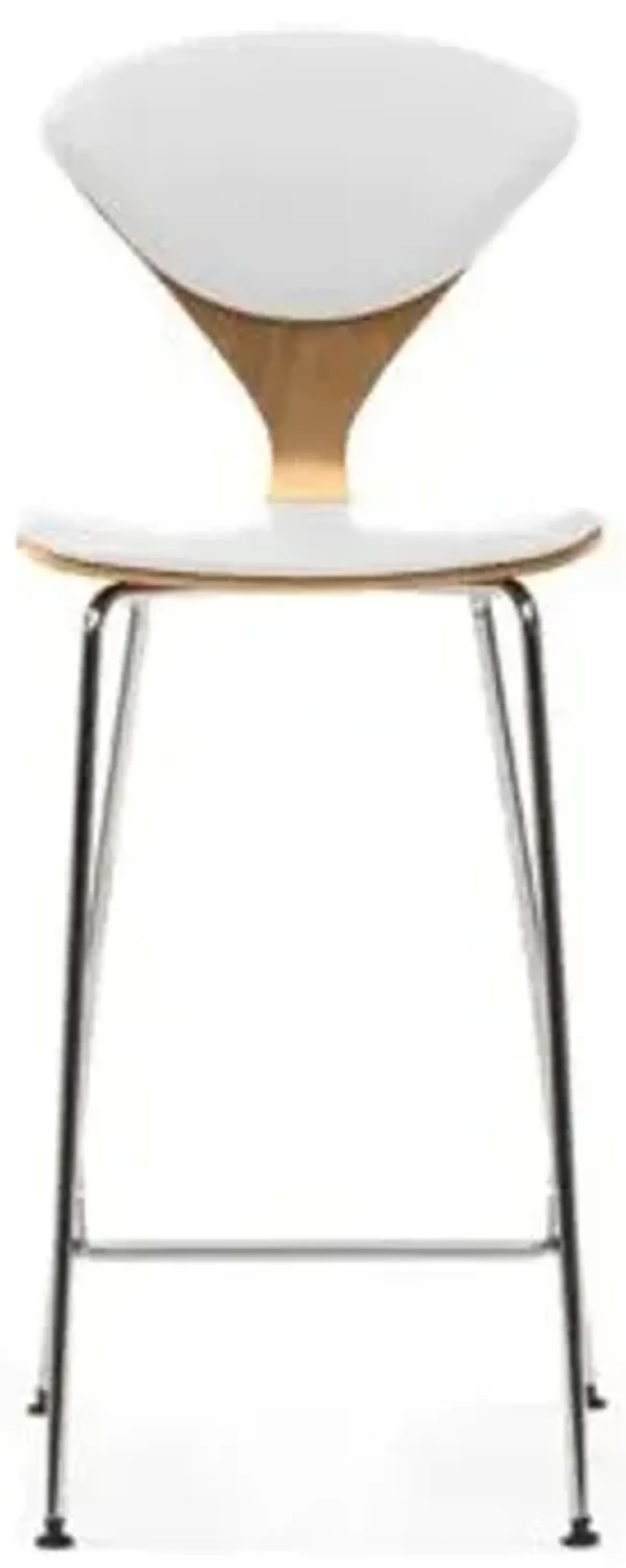 Cherner Seat and Back Upholstered Metal Base Stool