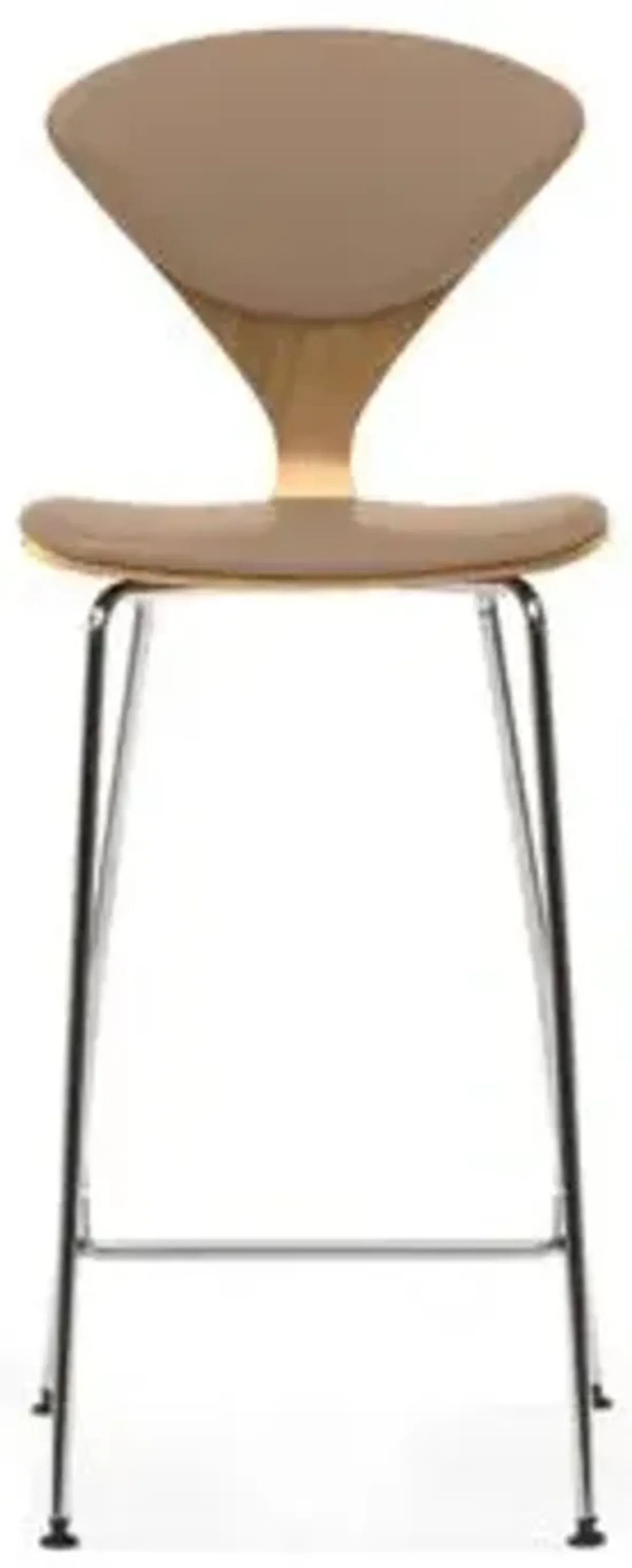 Cherner Seat and Back Upholstered Metal Base Stool