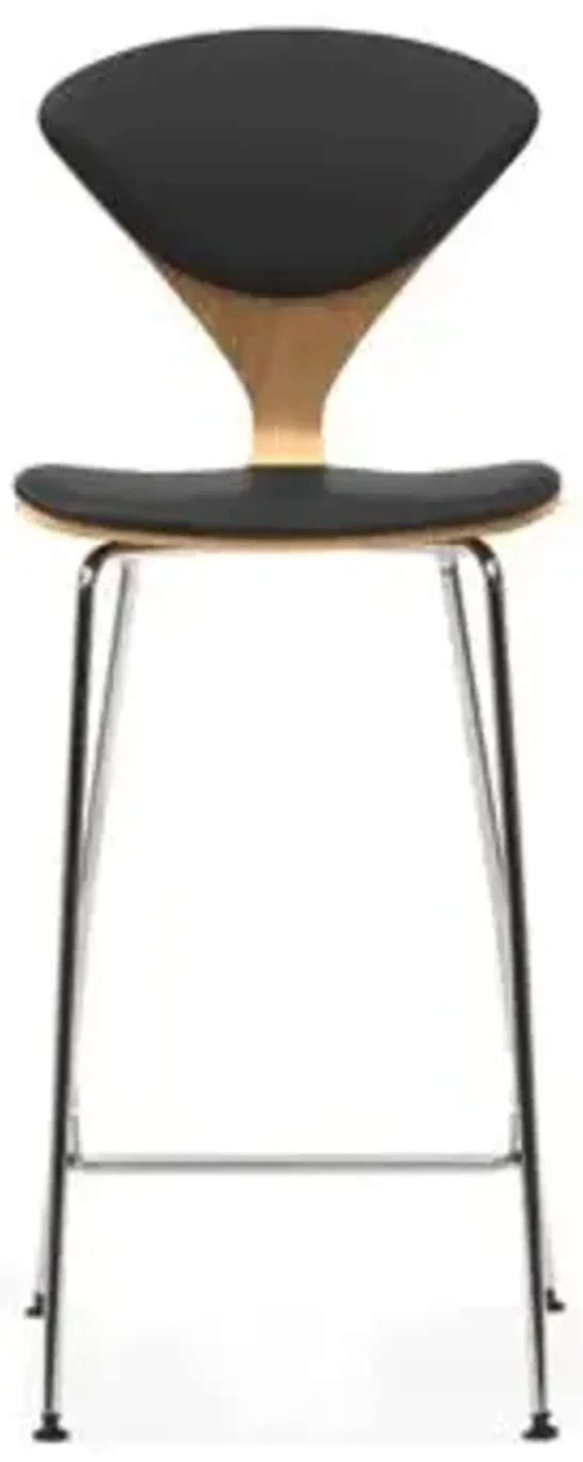 Cherner Seat and Back Upholstered Metal Base Stool