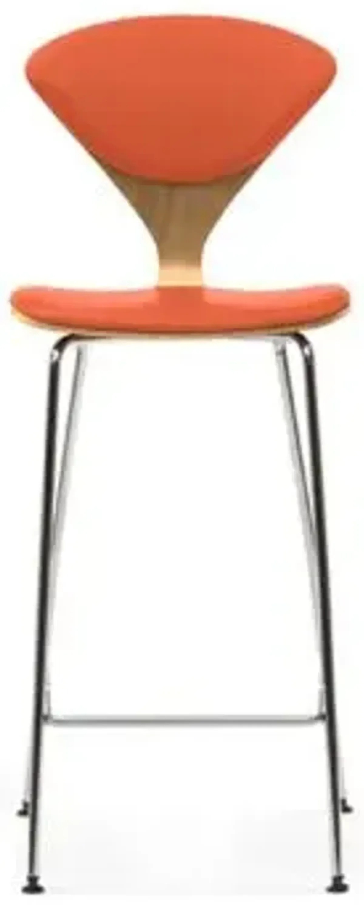 Cherner Seat and Back Upholstered Metal Base Stool