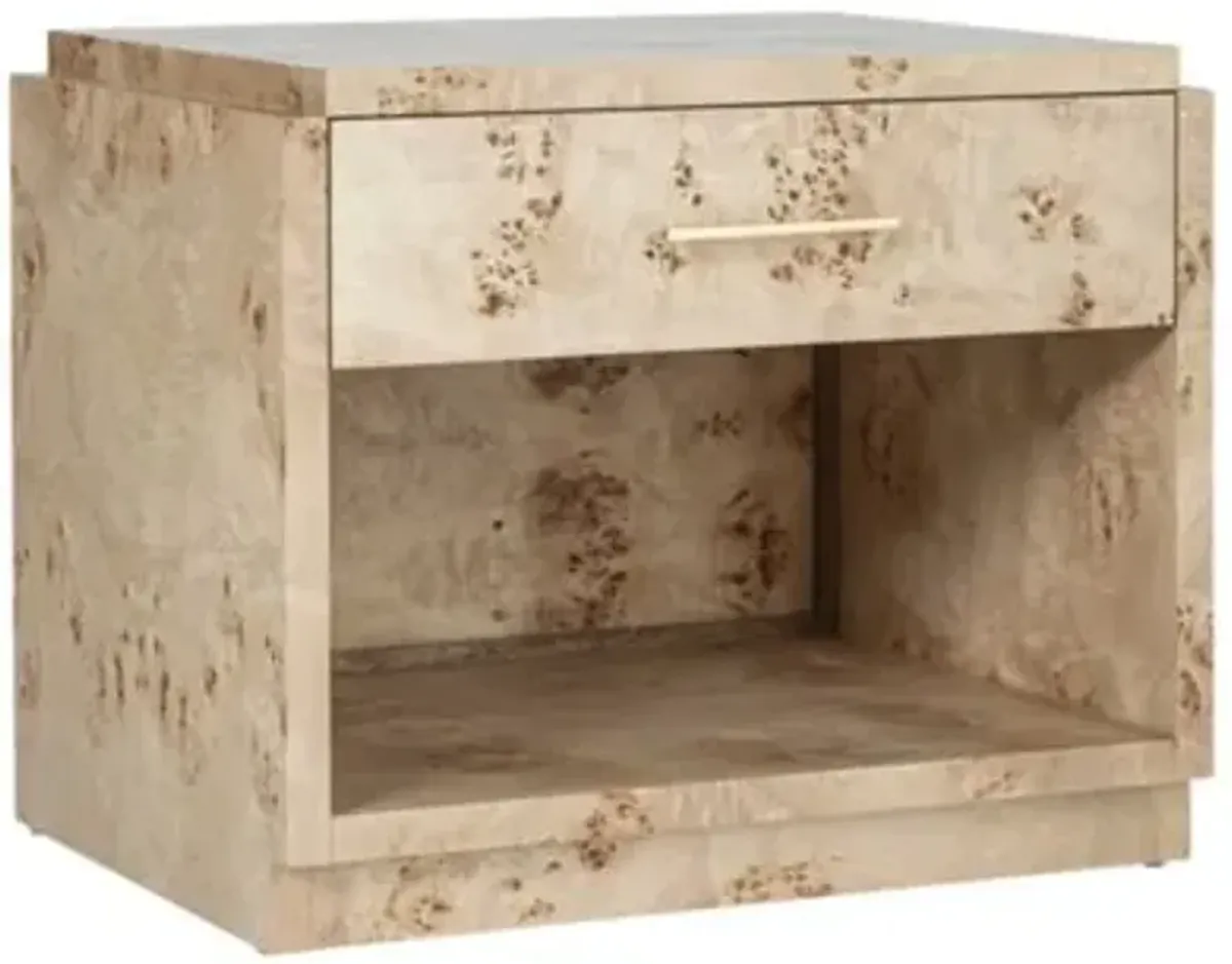 Scotsbrook Burl Nightstand