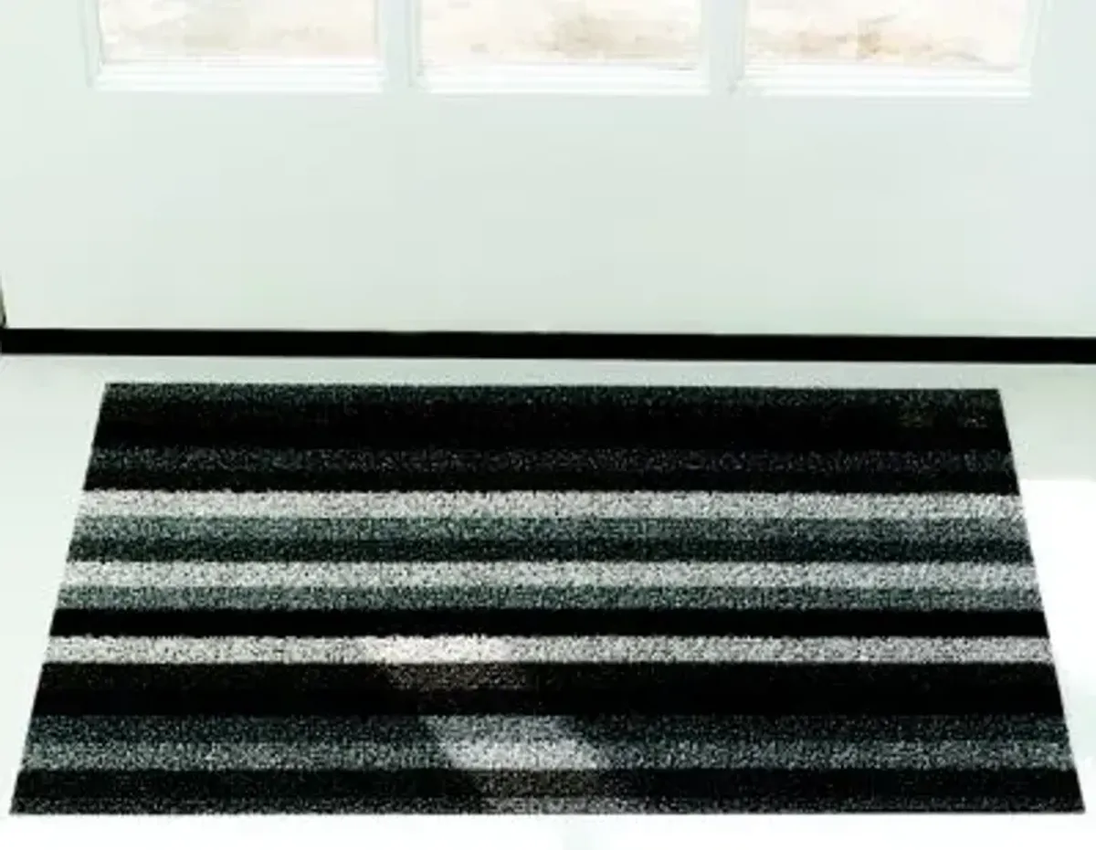 Even Stripe Shag Door Mat
