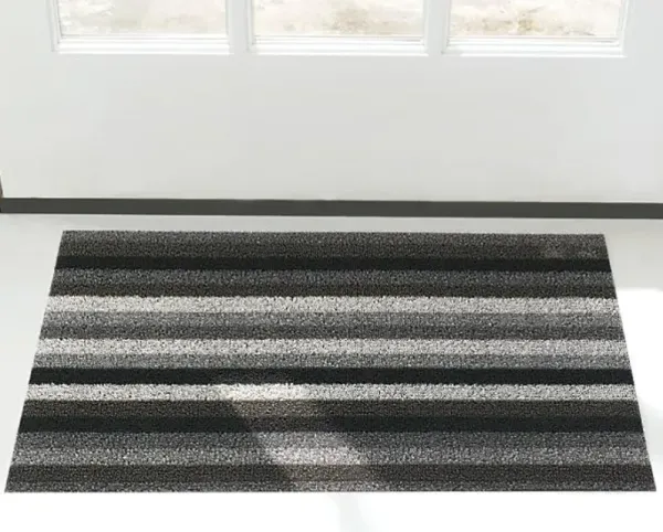 Even Stripe Shag Door Mat