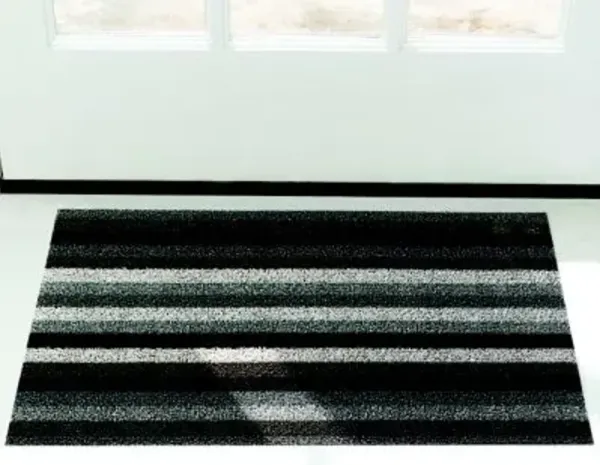 Even Stripe Shag Door Mat