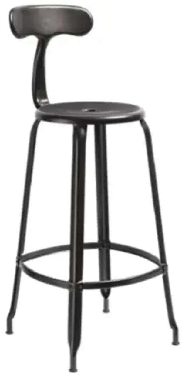 Nicolle Metal Backrest Bar & Counter Stool
