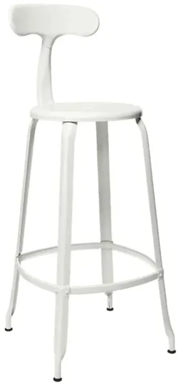 Nicolle Metal Backrest Bar & Counter Stool
