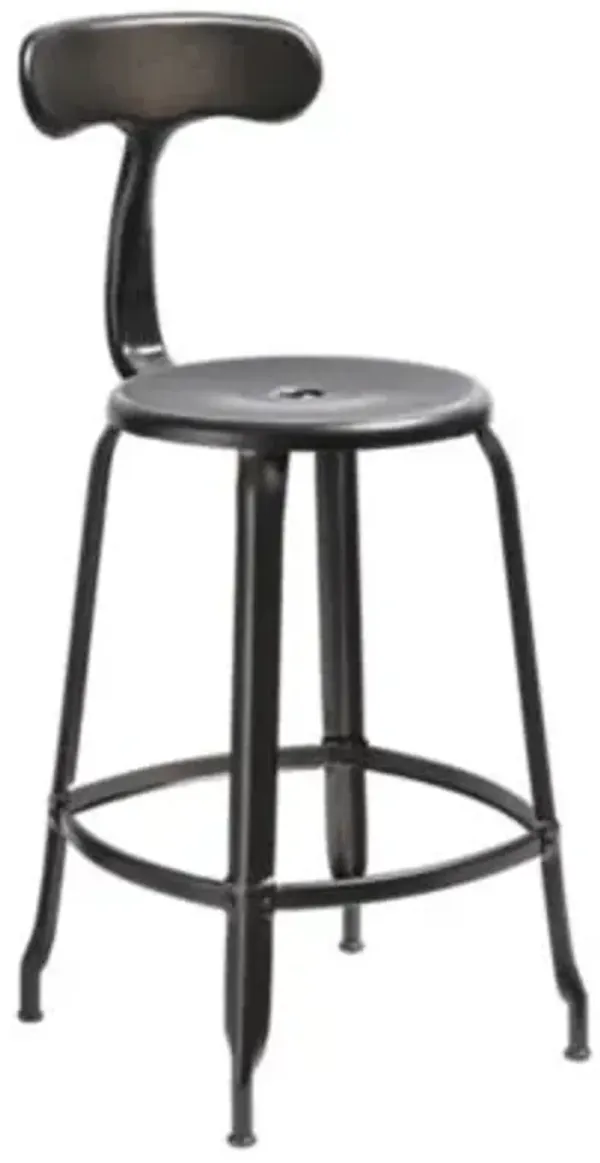 Nicolle Metal Backrest Bar & Counter Stool
