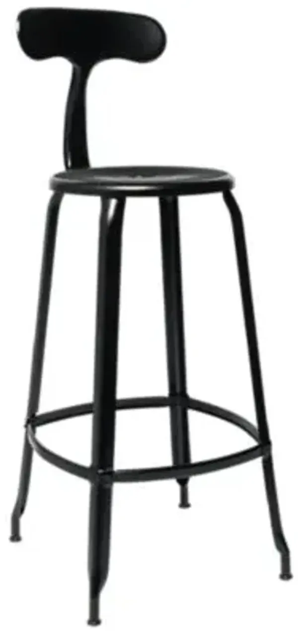 Nicolle Metal Backrest Bar & Counter Stool
