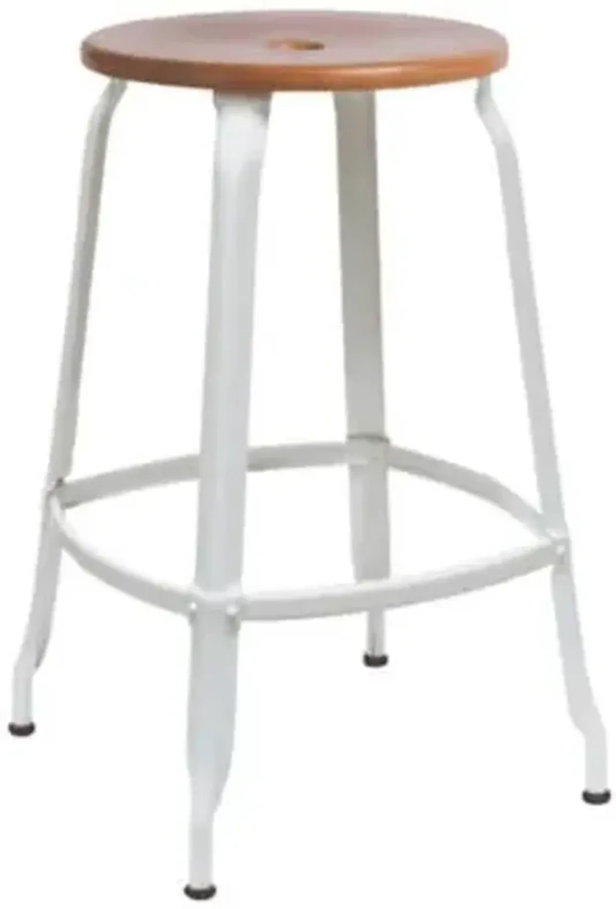 Nicolle Wood & Metal Low Stool