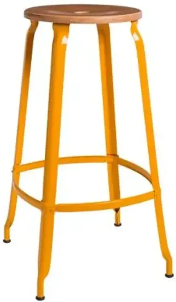 Nicolle Wood & Metal Bar & Counter Stool