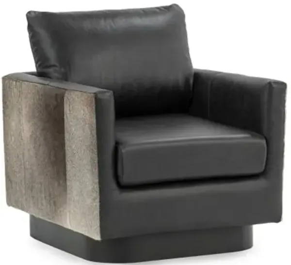 Lathe Leather & Hide Lounge Chair