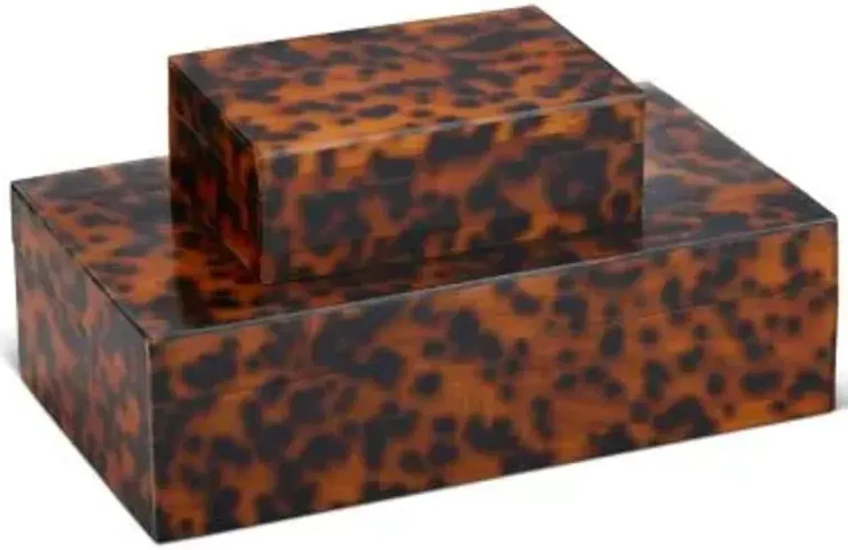 Faux Tortoise Box Set of 2