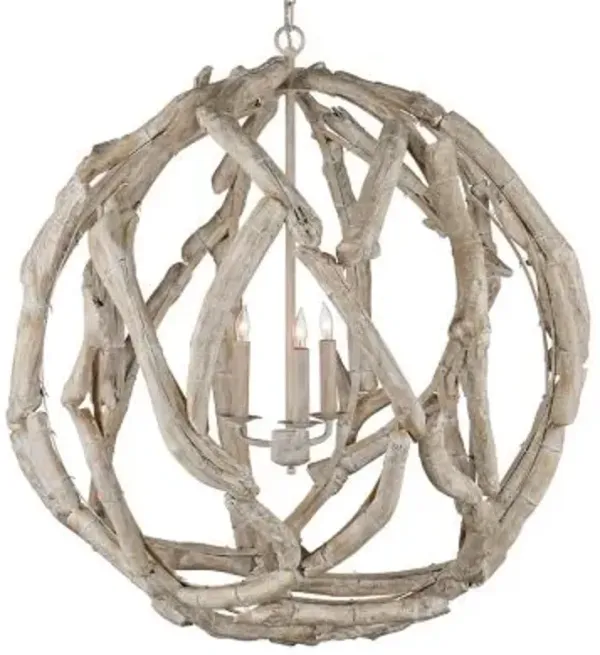 Driftwood Orb Chandelier