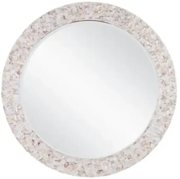 Uma Mother of Pearl Round Mirror