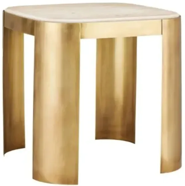 Sev Travertine Accent Table