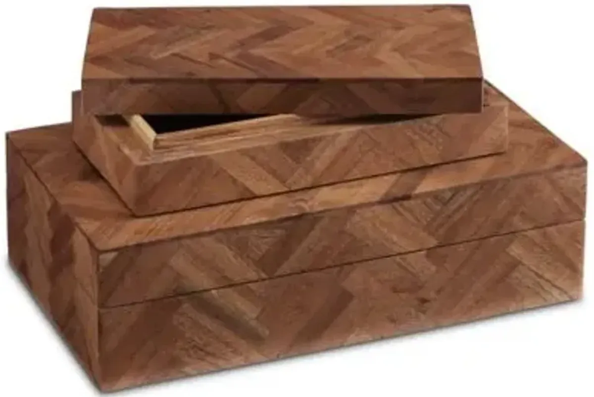 Alfeo Wood Box, Set of 2