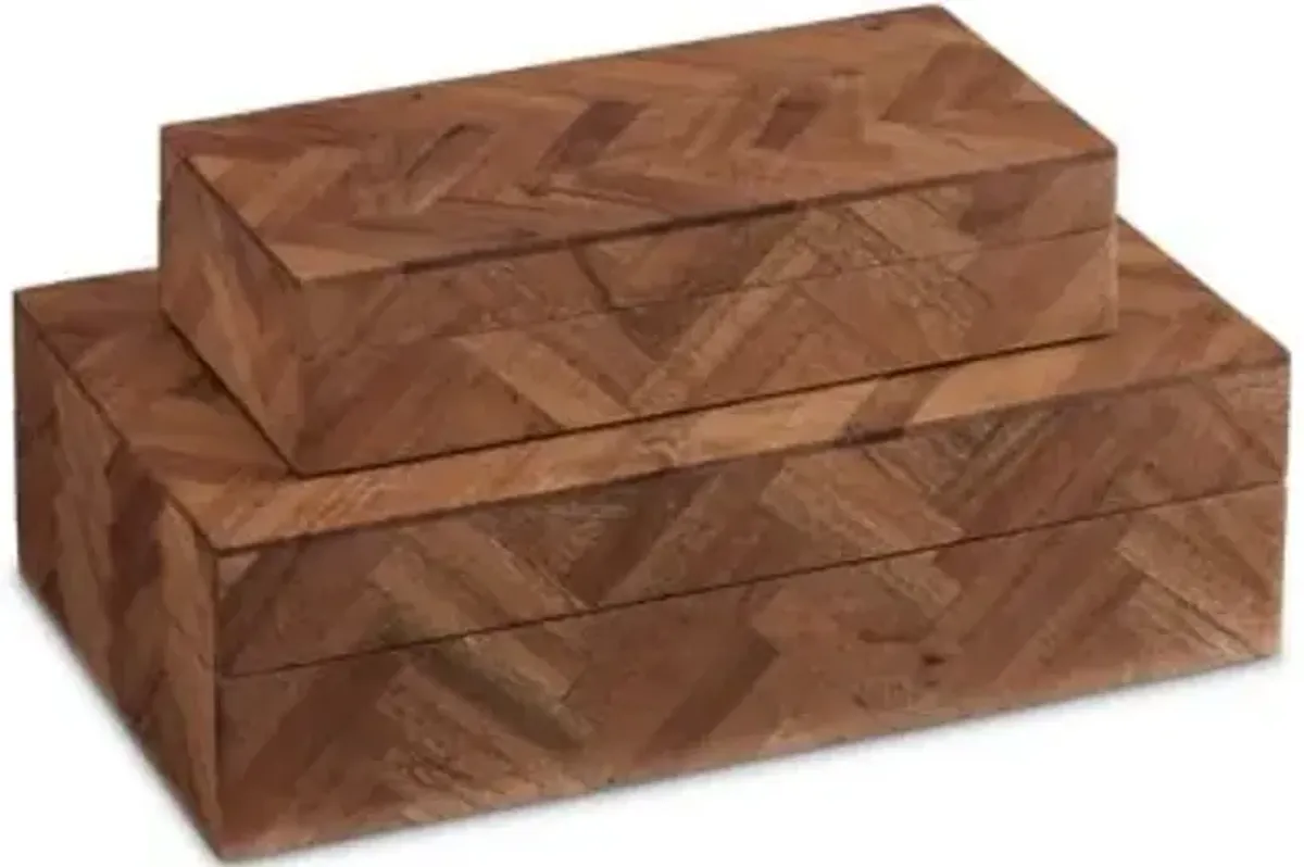 Alfeo Wood Box, Set of 2