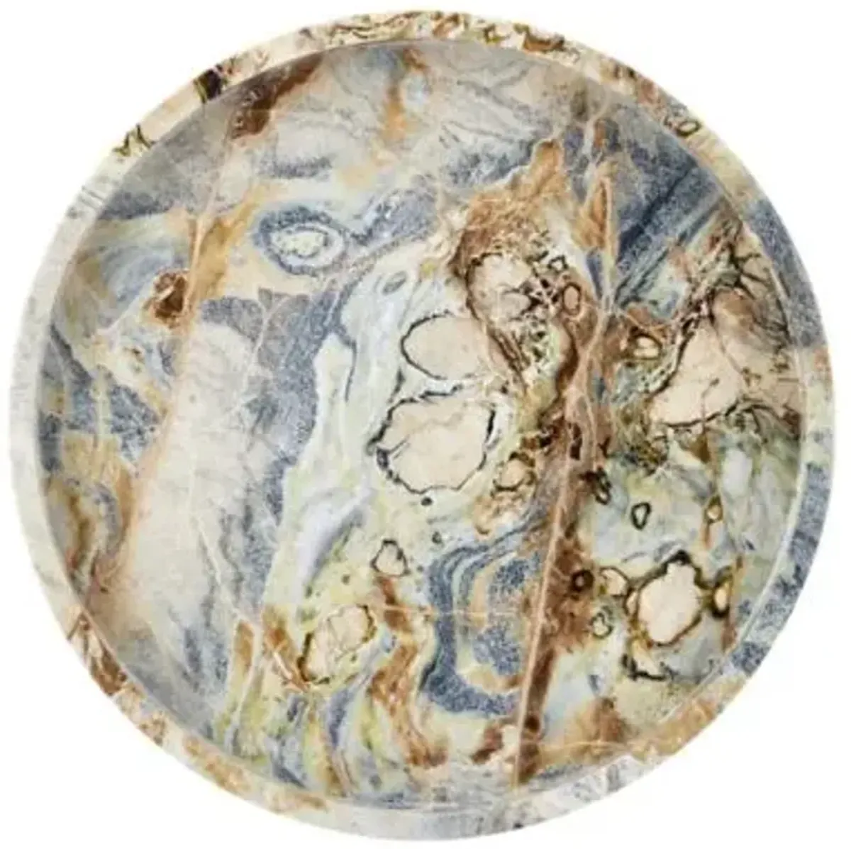 Freya Floral Jade Marble Tray