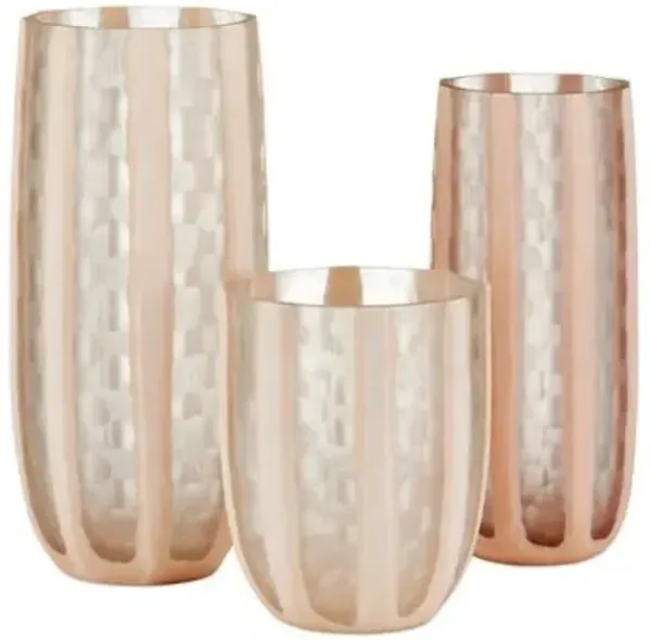 Merletto Glass Vase, Set of 3