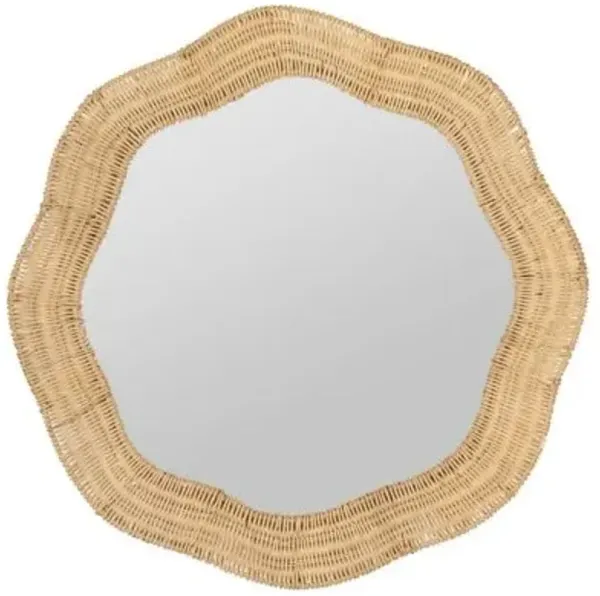 Erin Gates x Cooper Classics Scalloped Round Linden Wall Mirror