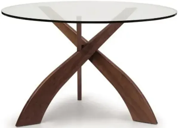 Statements Entwine Round Glass Top Dining Table