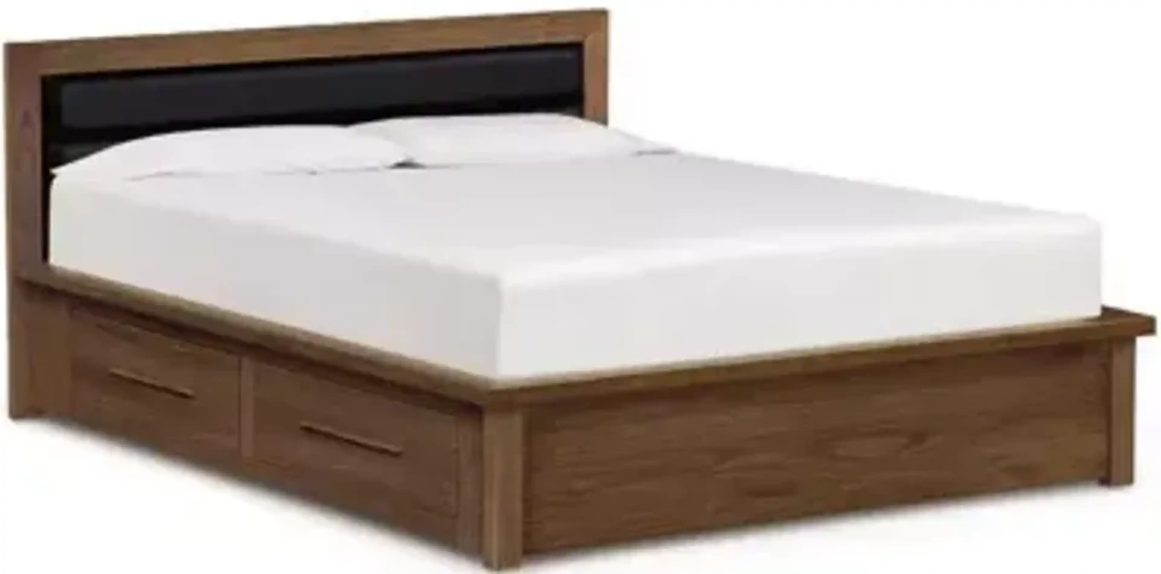 Moduluxe Storage Base Bed With Upholstered Headboard Lumens Light ...