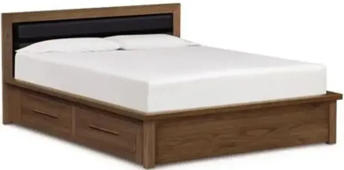 Moduluxe Storage Base Bed with Upholstered Headboard