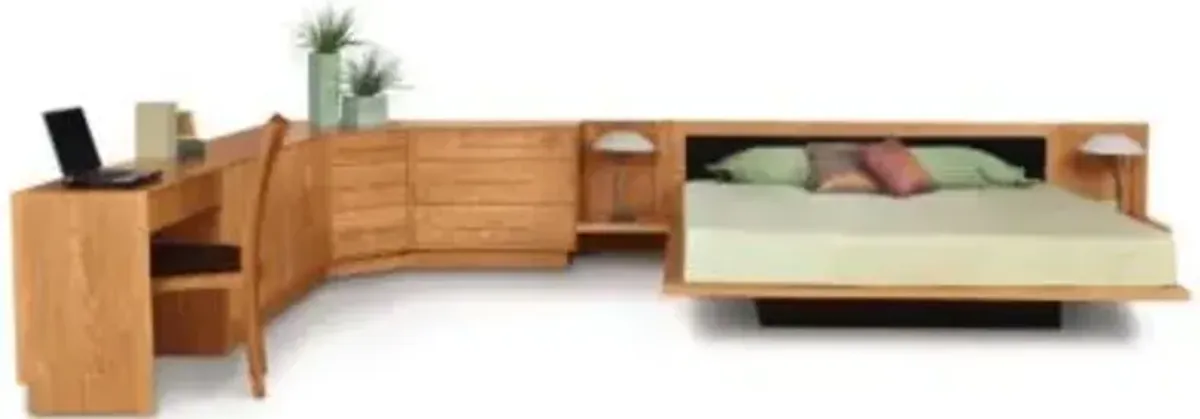 Moduluxe 29-Inch Platform Bed with Microsuede Headboard