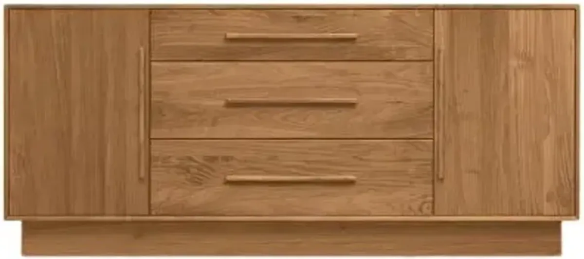 Moduluxe Three-Drawer Dresser with Flanked Doors, 29-Inch High