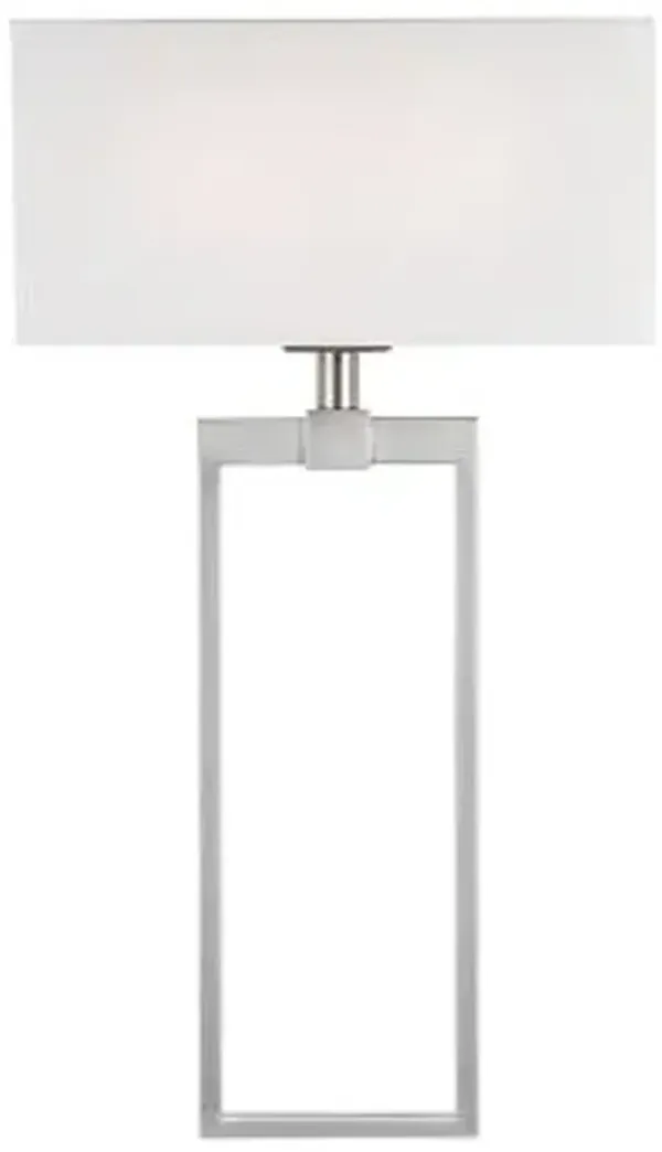 Rectangular Shaded 2 Light Wall Sconce