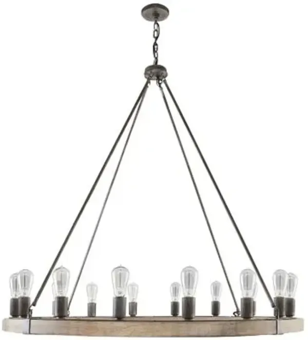 Round Wooden Chandelier