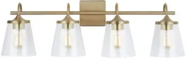 Seeded Glass Bell Vanity Light