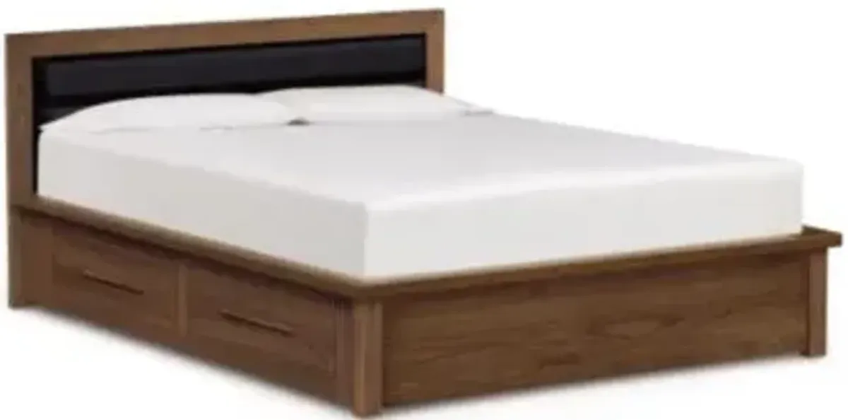 Moduluxe 35-Inch Storage Bed with Leather Headboard