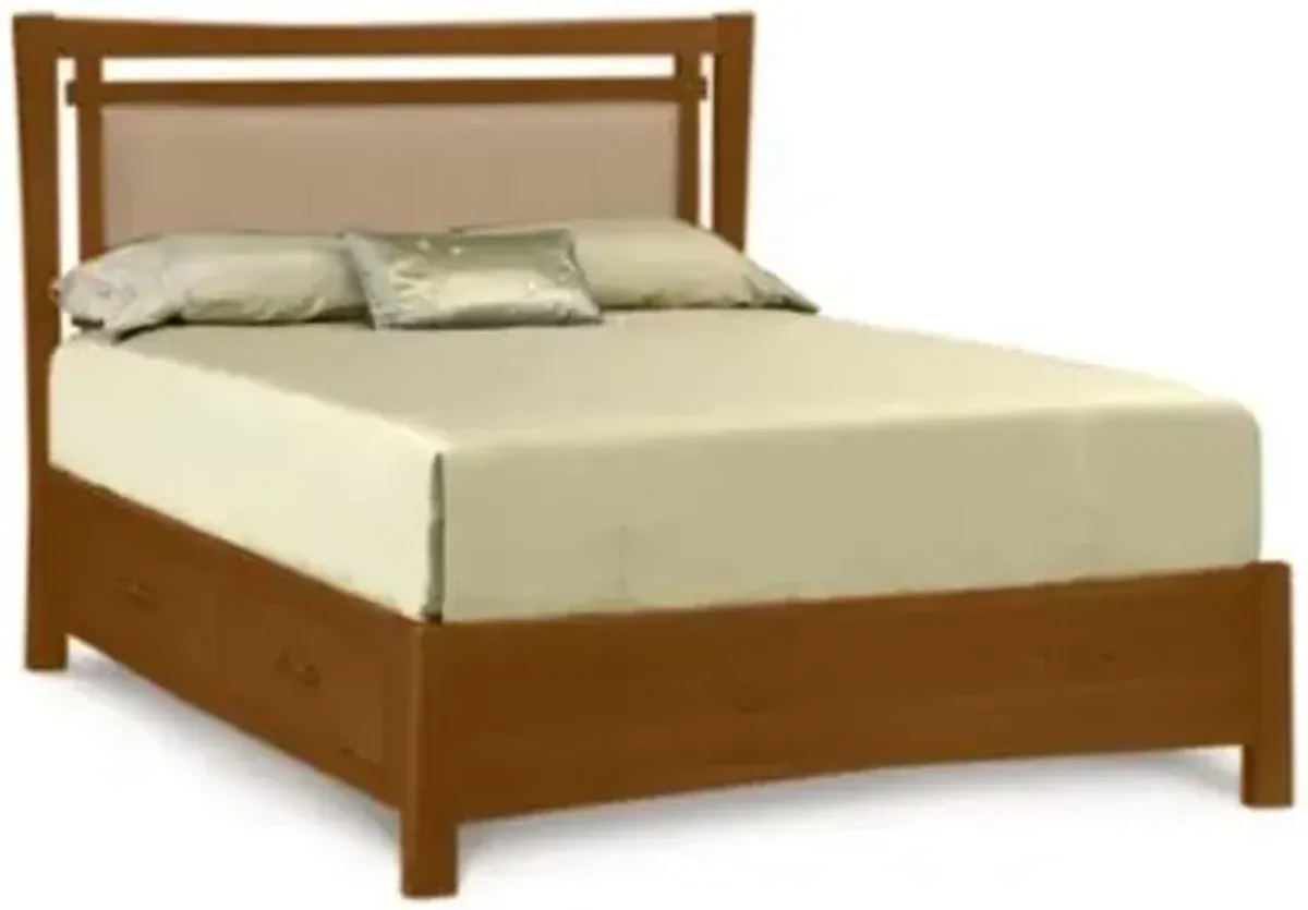 Monterey Bed with Storage + Upholstered Panel, Full