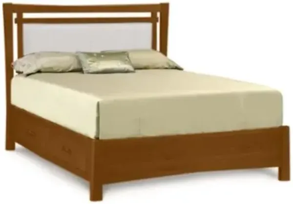 Monterey Bed with Storage + Upholstered Panel, Full