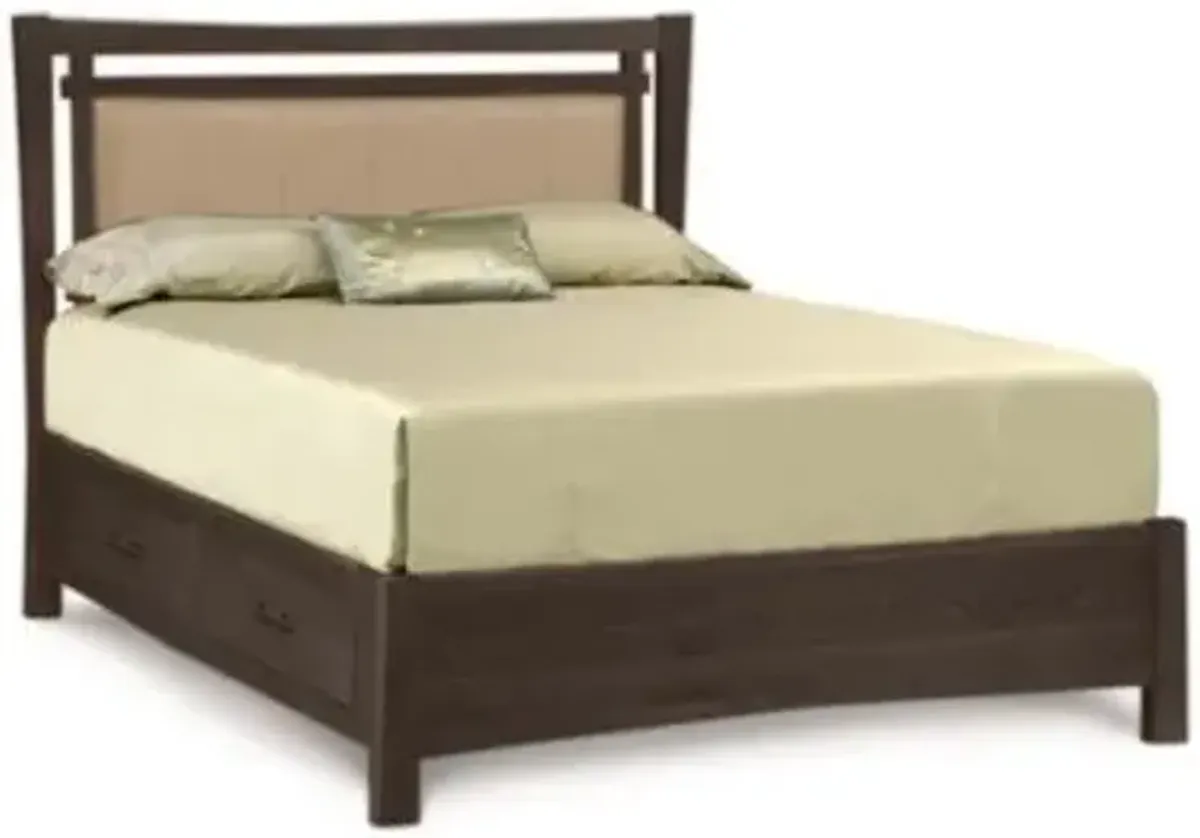 Monterey Bed with Storage + Upholstered Panel, Queen