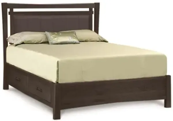 Monterey Bed with Storage + Upholstered Panel, Queen