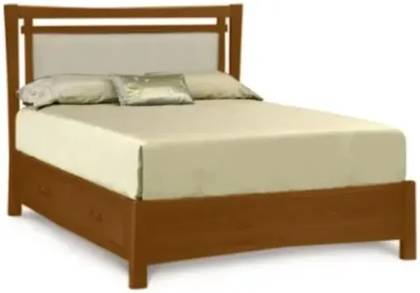 Monterey Bed with Storage + Upholstered Panel, King