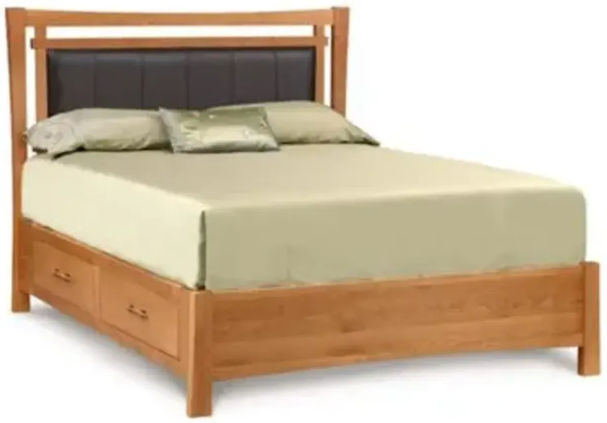 Monterey Bed with Storage + Upholstered Panel, King