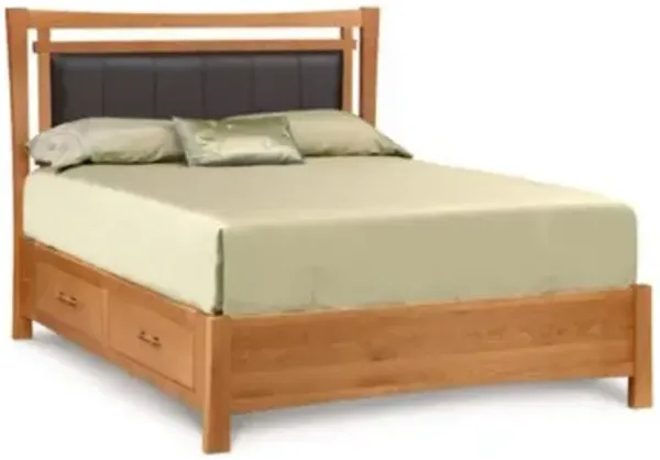Monterey Bed with Storage + Upholstered Panel, King