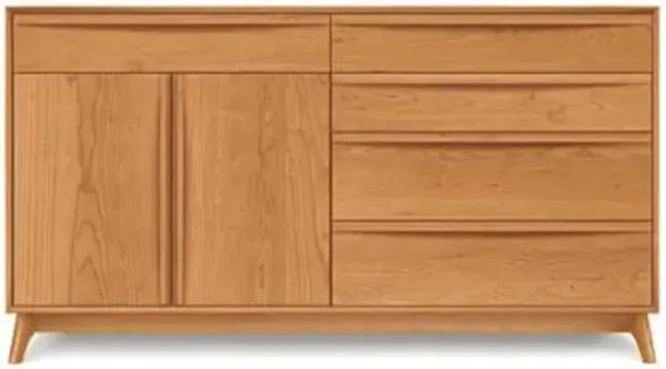 Catalina Cherry Five-Drawer/Two-Door Buffet