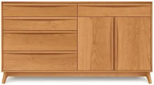 Catalina Cherry Five-Drawer/Two-Door Buffet