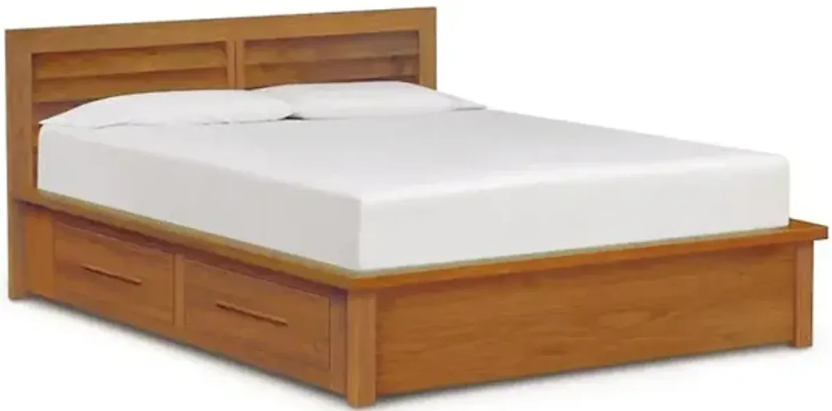 Moduluxe 35-Inch Storage Bed with Clapboard Headboard