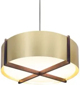 Walnut Brushed Brass /  Brushed Brass- Walnut color