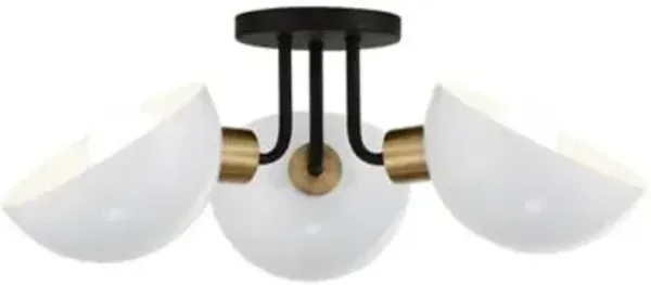 Gigi 3 Light Semi Flushmount