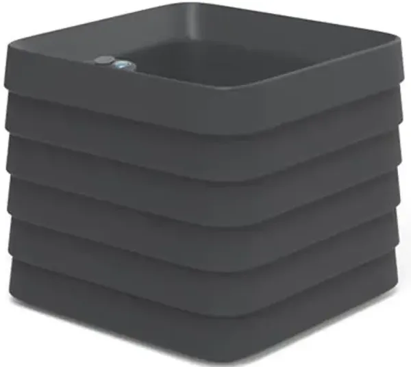 TruDrop Slat Self Watering Indoor/Outdoor Square Planter Box
