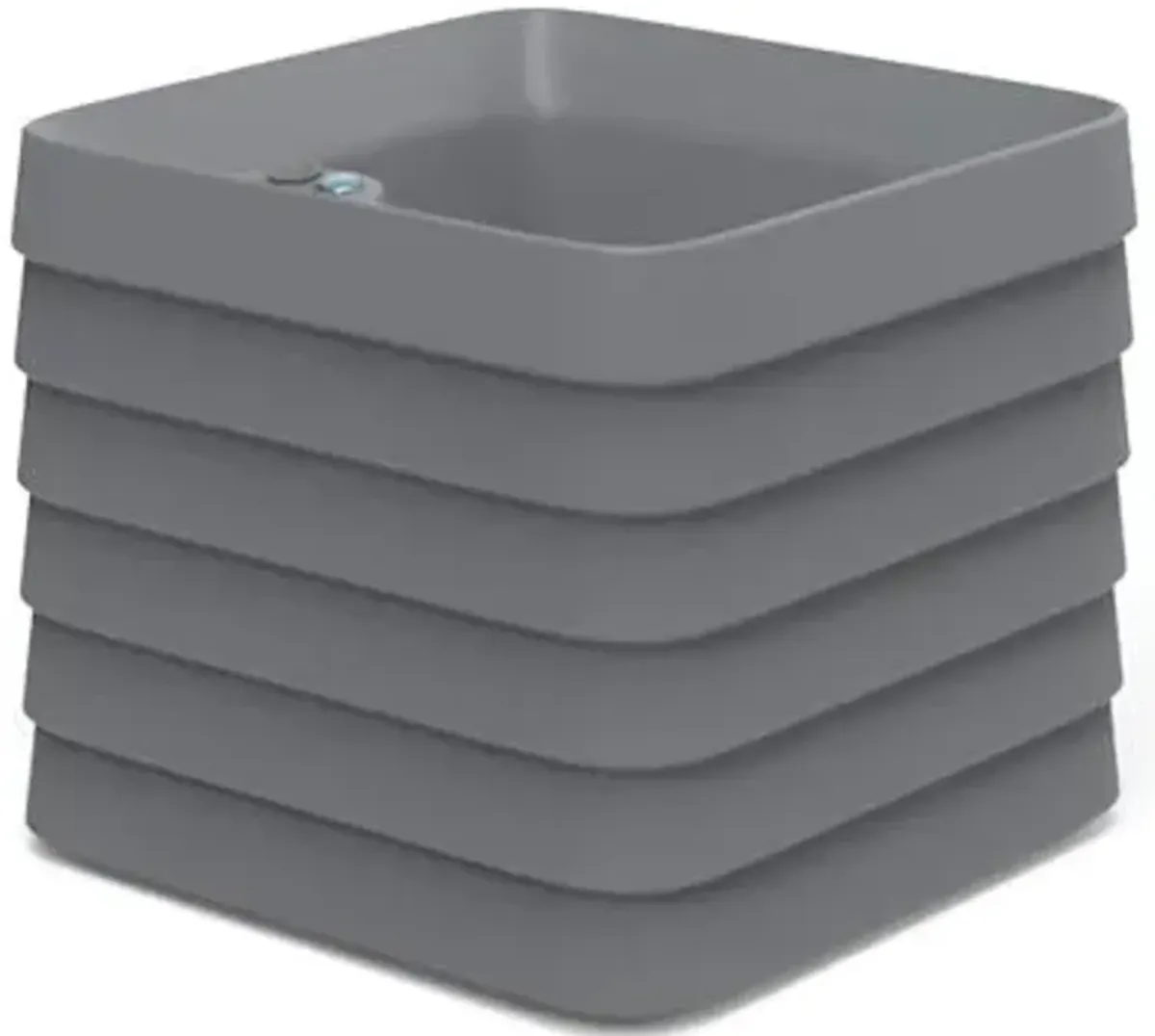 TruDrop Slat Self Watering Indoor/Outdoor Square Planter Box