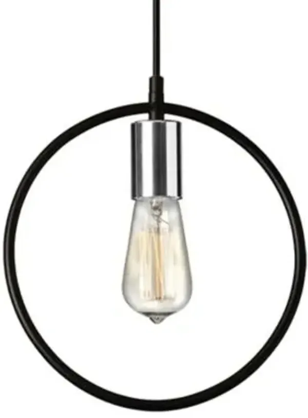 Geometric Circle Pendant