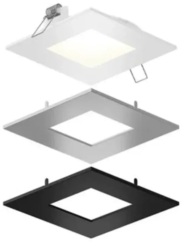 Square LED Panel Light With Interchangeable Trims