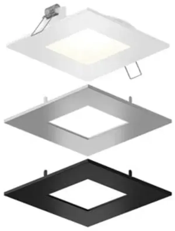 Square LED Panel Light With Interchangeable Trims